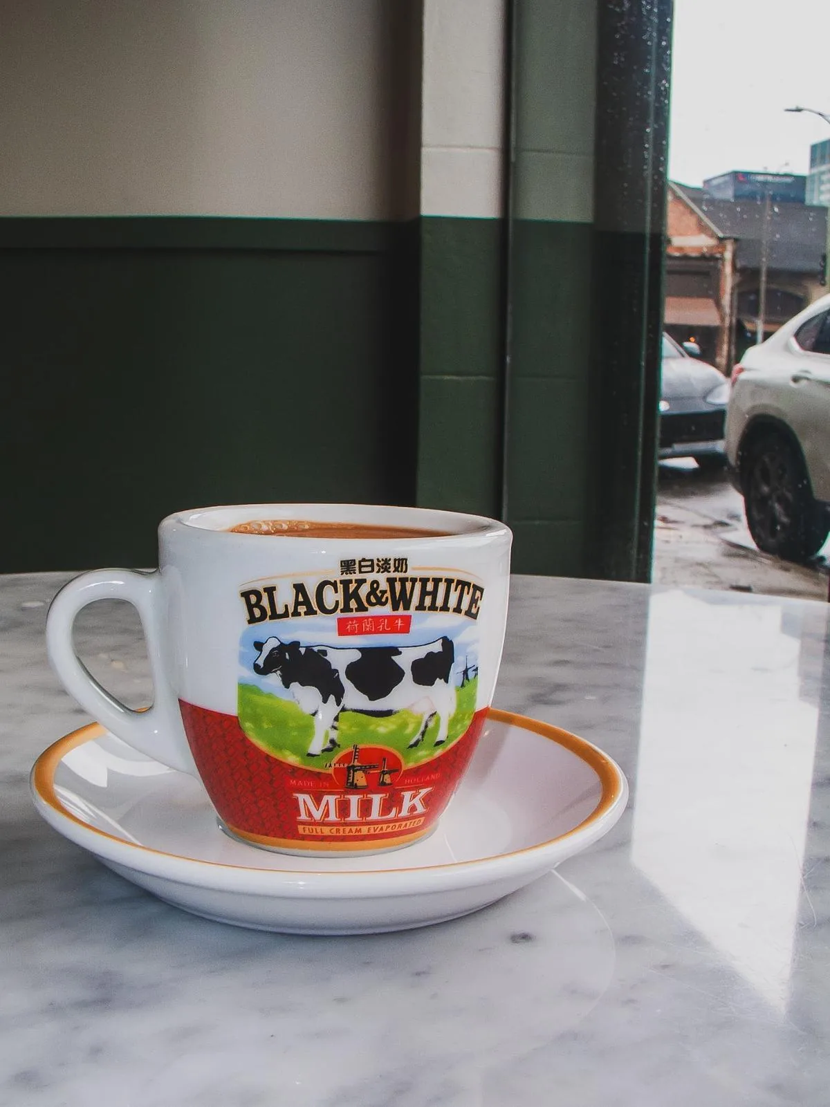 Hong Kong Milk Tea on marble